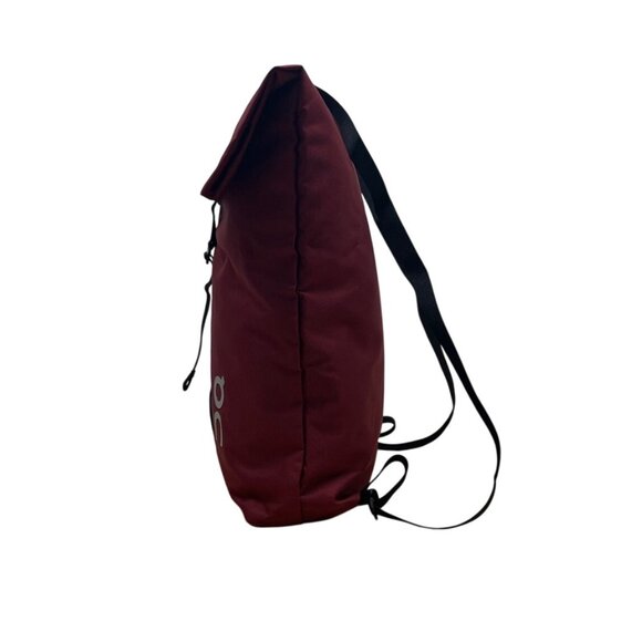 On Cloud Running pomegranate Red Roll-Top Closure Foldable Marketing Backpack - Picture 4 of 10